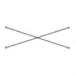 Cruceta de andamio FERMAR Mod. A-3 galvanizada de Ø25mm x 2 metros