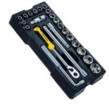 Módulo Stanley - 23 piezas de mecánica métrica ½” de 6 caras